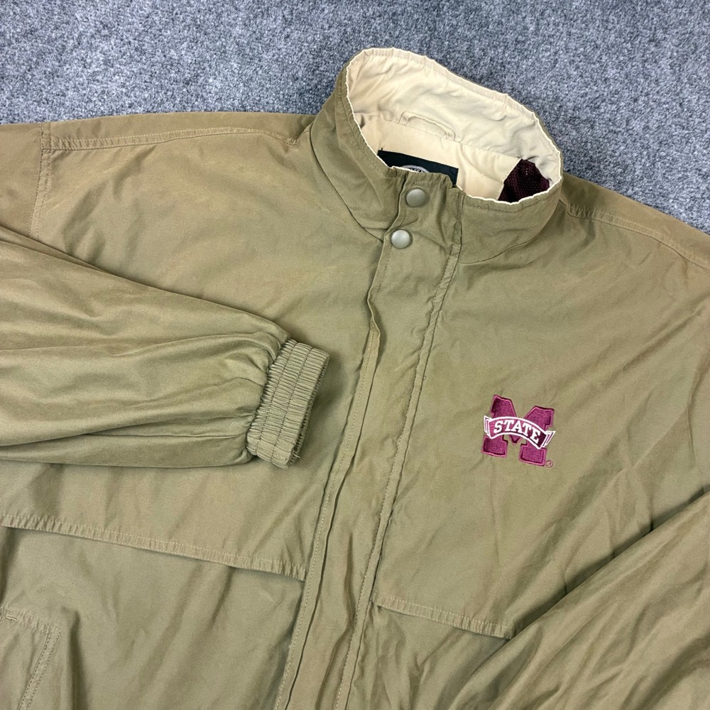 Charles River Mississippi State Windbreaker Jacket Mens Size XL MSU Bulldogs